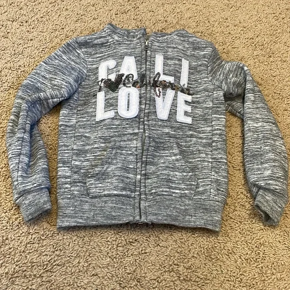 Reflex kids Cali love glitter zip up hoodie - Picture 9 of 9